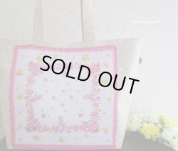 画像1: 【SALE】　ビンテージリプロのハンカチバッグ（PK）