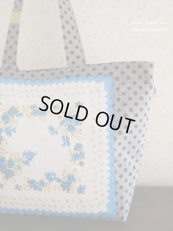 画像1: 【SALE】 ビンテージリプロのハンカチバッグ（GY）