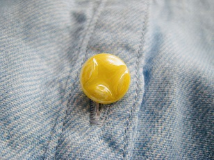 画像: 【SALE】 ヴィンテージボタンのシャツワンピ。（YL）