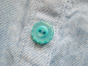 画像: 【SALE】 ヴィンテージボタンのシャツワンピ。（GR）